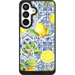 Nivocase Handyhülle für Samsung Galaxy S26+ Hülle NIVOpure Case Schwarz Griechenland Muster Zitrone (Samsung Galaxy S26+), Smartphone Hülle, Schwarz
