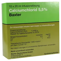 Calciumchlorid Lösung 5,5% Ampullen 10X20 ml