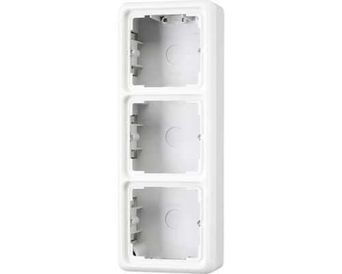Jung AP 600 AP-afdekplaat met frame CD583AWW, 3-voudig, alpinweiß