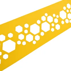 zaun|zu® Sichtschutzstreifen PREMIUM Dekor Hexagon Einzelstreifen Gelb 2,55m