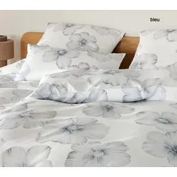 Elegante Seiden-Satin Bettwäsche Devine - 135x200 cm + 40x80 cm	bleu