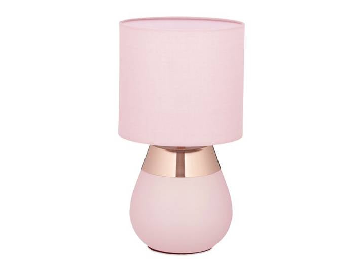Relaxdays Tischlampe mit Stoffschirm