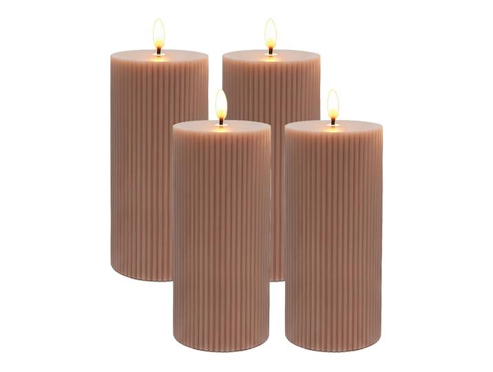LED Kerzen 4er-Set 18cm Rosa