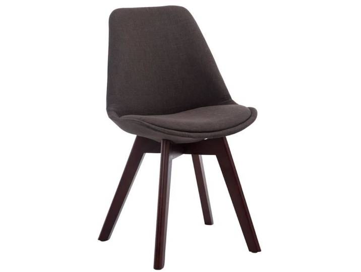 Chaise visiteur - CLP - Borneo V2 - Tissu - Gris foncé - Bois massif