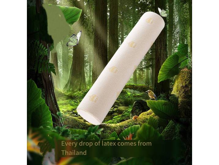 Oreiller long rond en latex naturel pour adulte, artefact de jambe de sommeil, oreiller pour canapé-lit, maison
