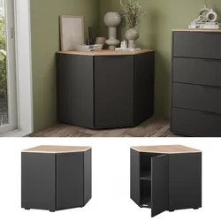 Vicco Eckkommode Betti Anthrazit Sonoma 78 x 78 cm Wohnzimmer 1 Tür