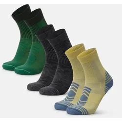 LIGHT WANDER CREW SOCKEN - 3-Pack - Grün | Grau | Gelb - 43-47