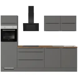 Küchenblock IBZ ohne Geräte ca. 280 cm Dunkelgrau