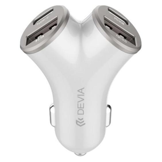 Devia car charger Extreme Metal PD 48W 2x USB 2x USB-C silver (53811770)