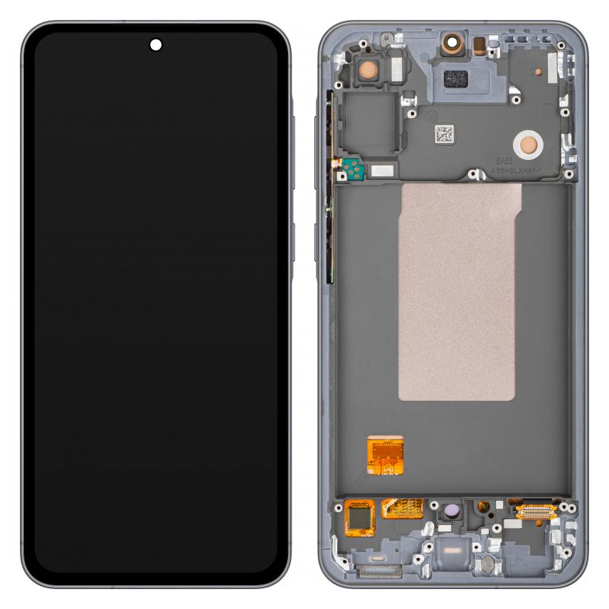MP Display Unit fur Galaxy A56 A566, OLED Version, Aftermarket, Black (Display) (65858014)