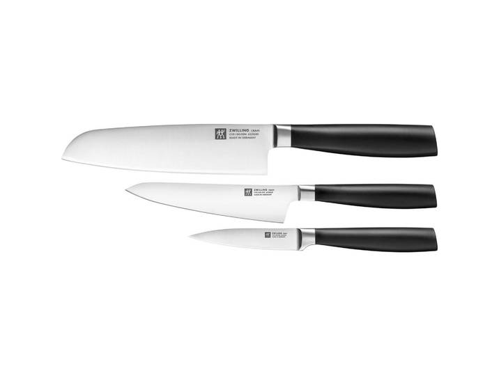 Zwilling Messerset Crave, Schwarz, Kunststoff, 3-teilig, ergonomischer Griff, Kochen, Küchenmesser, Messersets