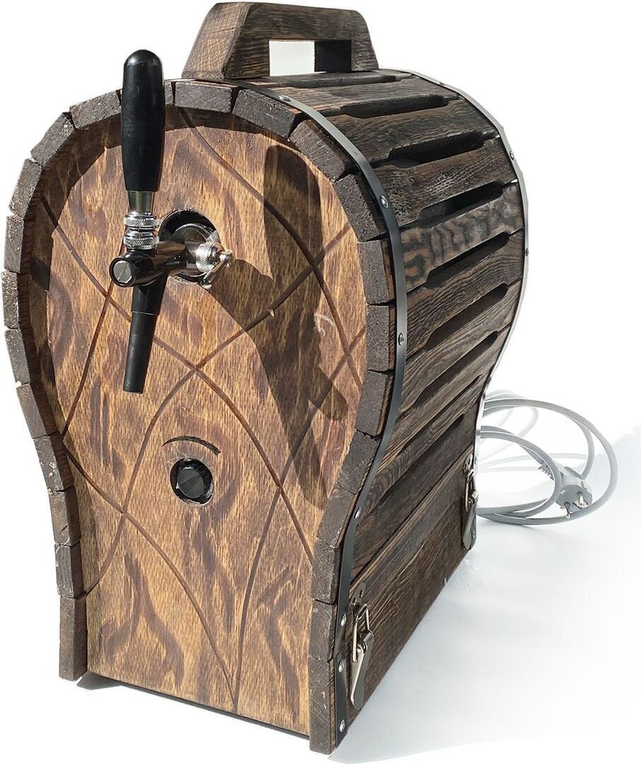 Holzfass für Zapfanlage, Bierzapfanlage JET 30, 380x580x580mm