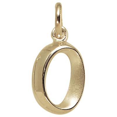 Buchstabenanhänger JOBO "Anhänger Buchstabe", gelbgold 375, Schmuckanhänger, Damen, O, Gelbgold 375, 375 Gold