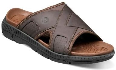 Nunn Bush Laguna Slide Sandal - Mens 9 Brown Medium