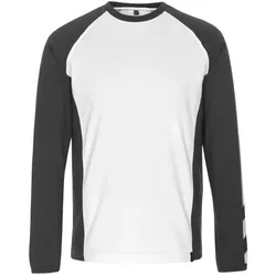 MASCOT Bielefeld Langarmshirt Weiß / Dunkelanthrazit M - 50568-959-0618-M - Weiß / Dunkelanthrazit