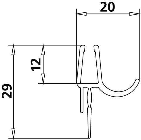 Kermi 4621 2x Dichtleiste 4628 09 R, 2534775 2534775