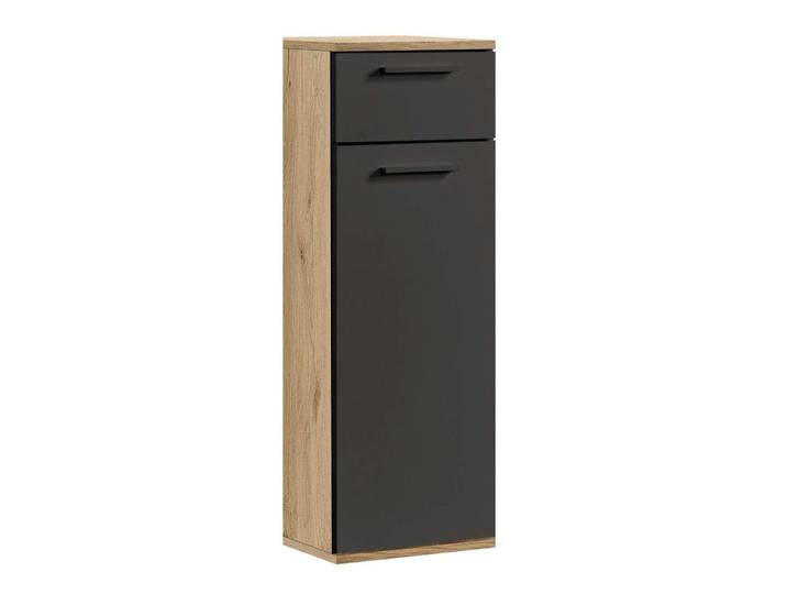 Mokebo Bad-Beistellschrank Der Matrose, Anthrazit, 1 Fächer, 33x91x34 cm, Badezimmer, Badmöbel, Midischränke