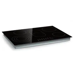 Virtuosa Roast Einbaukochfeld 5 Zonen 8500W Glaskeramik Schwarz