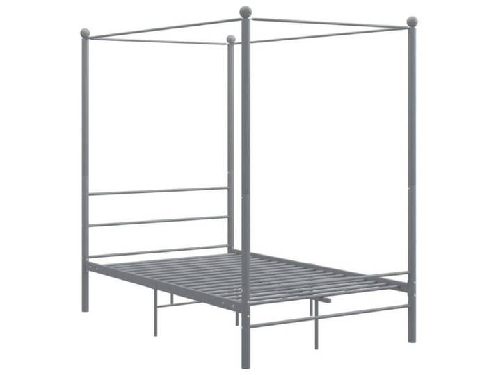 Structure de lit - OVONNI - HOME - Métal - Gris - 140x200cm