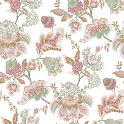 Galerie Wallcoverings Blooming Garden Collection Jacobean Garden Matte Finish Vinyl on Non-woven Wallpaper Roll