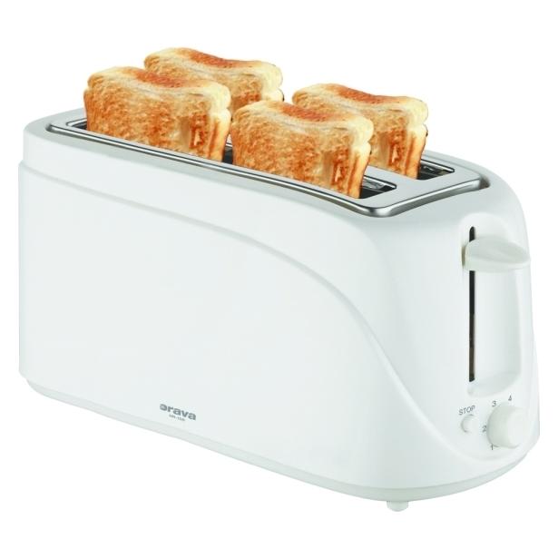 Orava HR-108 weiss / Toaster / 1200 W / 4 Schlitze / 6 Bräunungsgrade / Nachverkauf (HR-108)