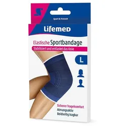 Lifemed Elastische Sportbandage blau "Kniestütze" L / 96 Stück