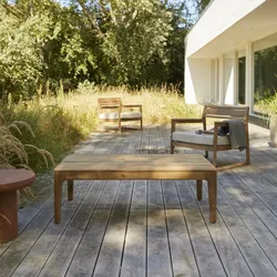 Garten-Couchtisch aus massivem, recyceltem Teakholz Vasco