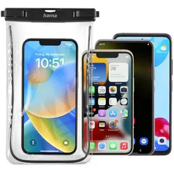 Hama Finest Sports (Universal), Smartphone Hülle, Transparent, Schwarz