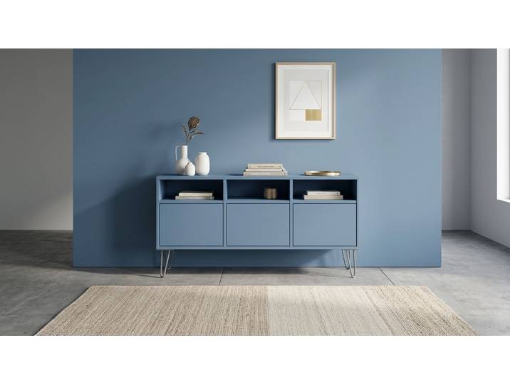 Buffet bleu / élégant / sur mesure MDF Peint Bleu pigeon