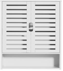 HomeDecorAndMore LLC Wall Mounted Bathroom Cabinet Storage, Multifunctional Bamboo Medicine Cabinet Shelf For Eco Friendly Home Organization white