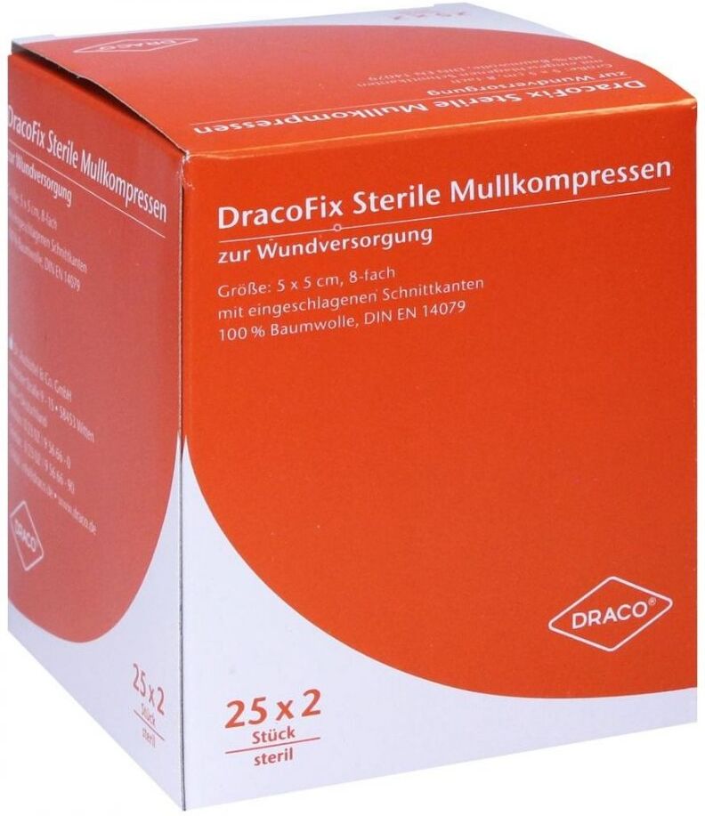 Dracofix Peel Kompressen 5x5 cm steril 8fach