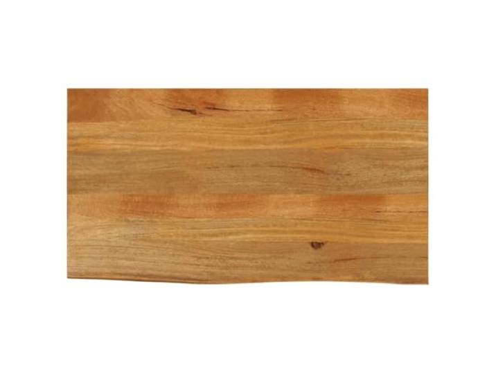 PTUGUOF Tischplatte Massivholz Mango 110x60x2,5 cm Baumkante, Naturholz, Vielseitig Kombinierbar, Leicht Zu Reinigen