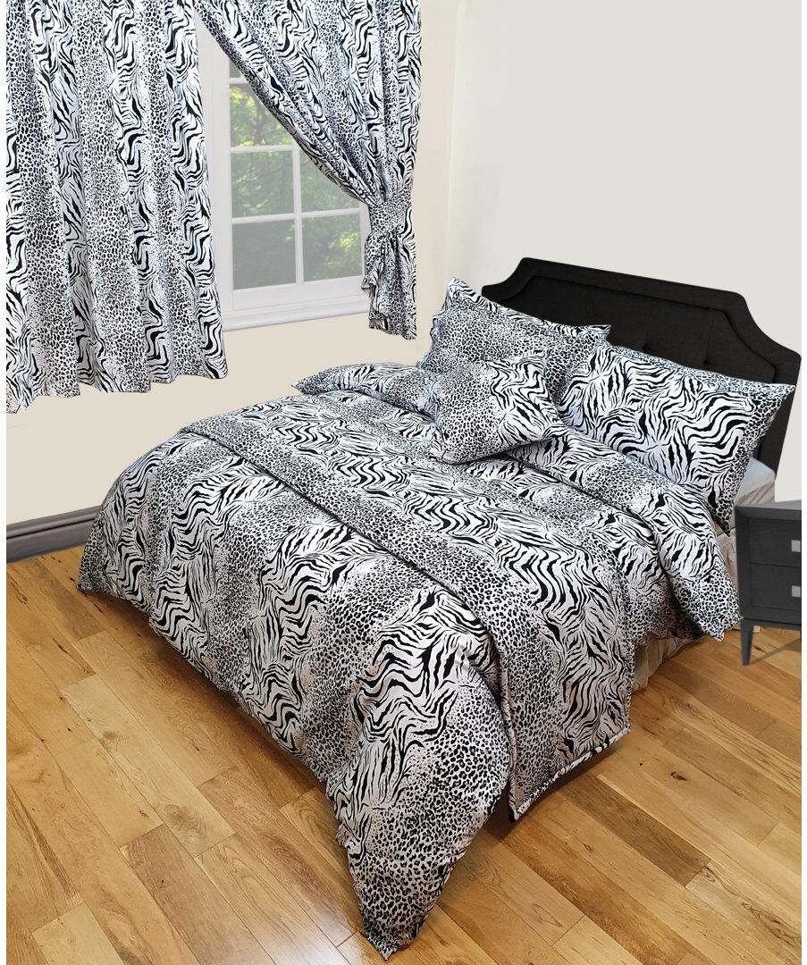 World Menagerie KALAHARI Duvet Cover Set Black;Grey;White Emperor - 2 Standard Pillowcases