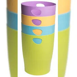 Exacompta 453909D 8x Papierkorb Ecobin, Kollektion Pop N'Co - Farben sortiert