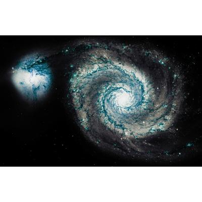 Fototapete PAPERMOON "WELTRAUM-GALAXIE PLANET UNIVERSUM SOLAR HIMMEL WELTALL", bunt, B:3,5m L:2,6m, Vlies, Tapeten