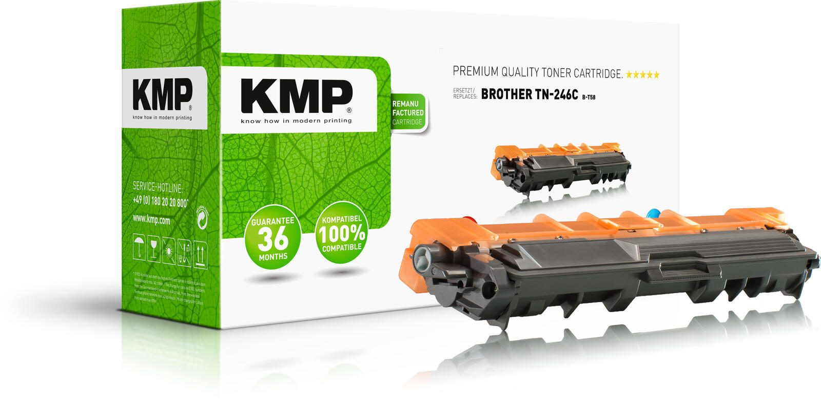 KMP Toner B-T58 cyan kompatibel zu brother TN-246C 1248,3003