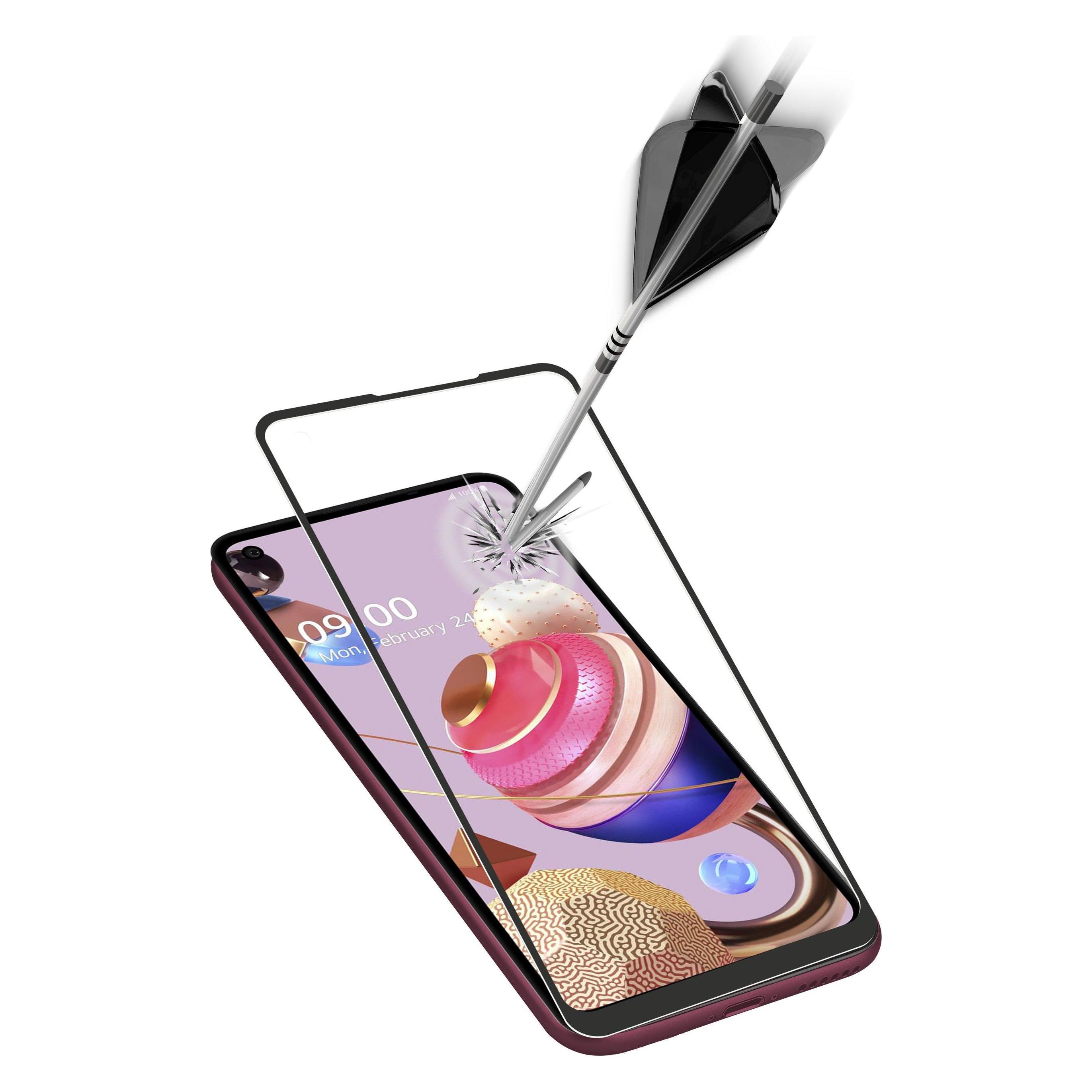 Cellularline Capsule Screen Protector, LG K51S, Black (LG K51s) (TEMPGCABLGK51SK)