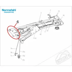 6 - Gegenlager für Normstahl Tandem Garagentorantrieb