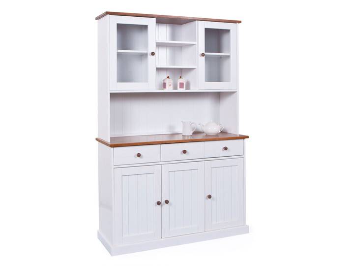 Buffet JACOB 6.2 weiß Massivholz / braun
