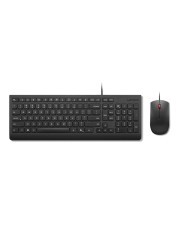 Lenovo Essential Wired Combo Tastatur-und-Maus-Set USB QWERTY US mit Euro-Symbol Schwarz (4X31R64439)