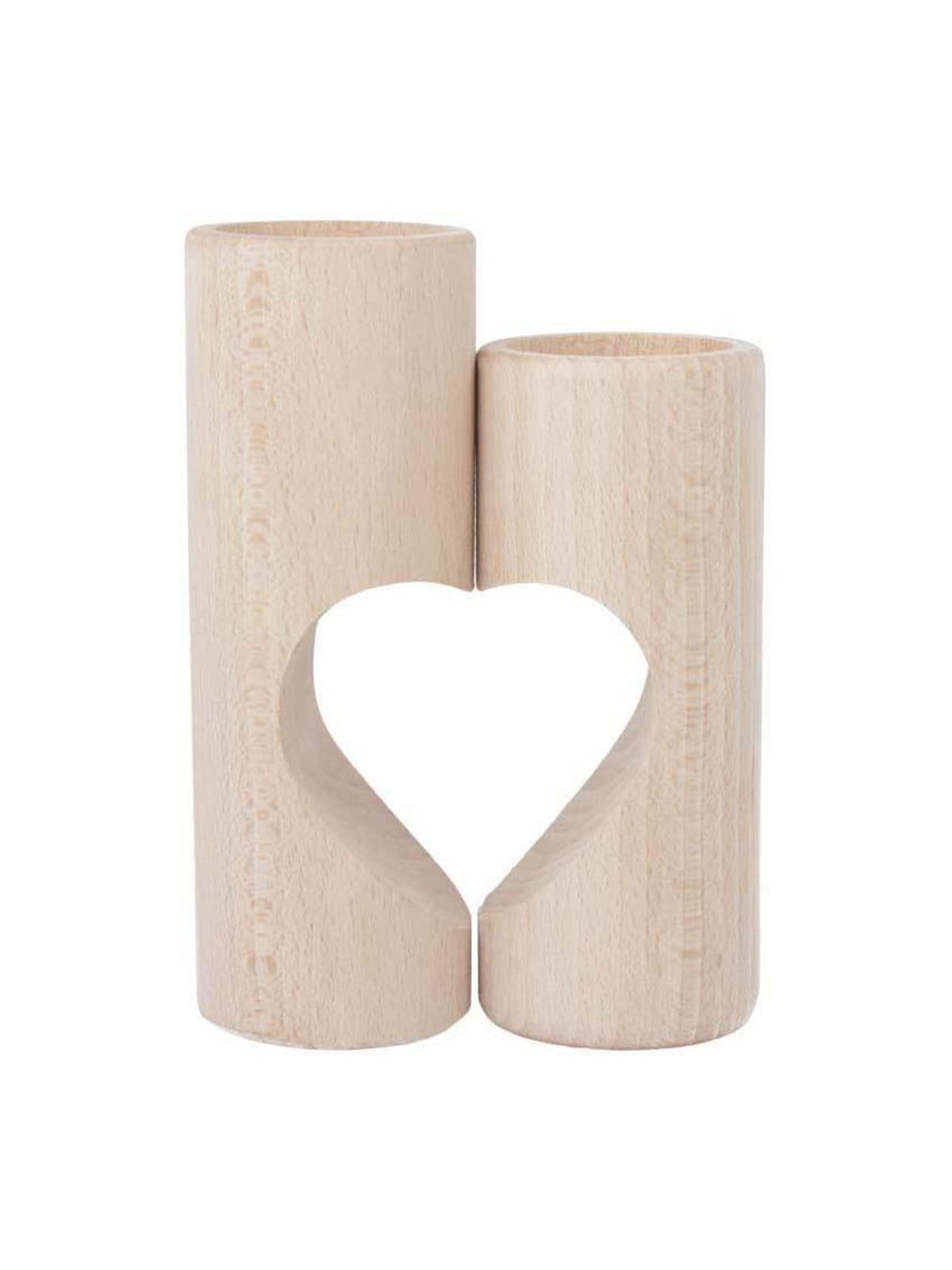 Playwood Wooden Tealight Holder Heart 2pcs.