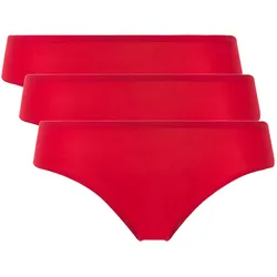 Chantelle Damen Slips, 3er Pack - SoftStretch, nahtlos, unsichtbar, Einheitsgröße 36-44 Rot / One Size