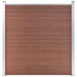 vidaXL Gartenzaun WPC 180×186 cm Braun