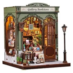 CuteBee, Miniaturen, Figurine Model Kit Miniature House Gallery Bookstore 20 x 16 cm