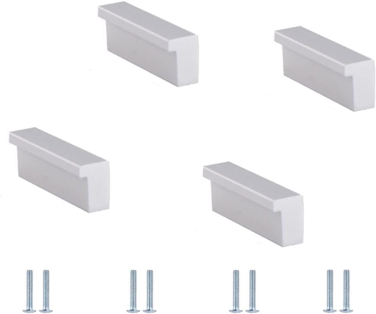 Set van 4 aluminium L-vormige kastgrepen voor keukenladen en meubels