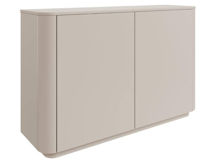 Selsey Luvio – Sideboard, 2-türig mit 6 Fächern, abgerundeten Kanten, 140 cm, Kaschmirgrau