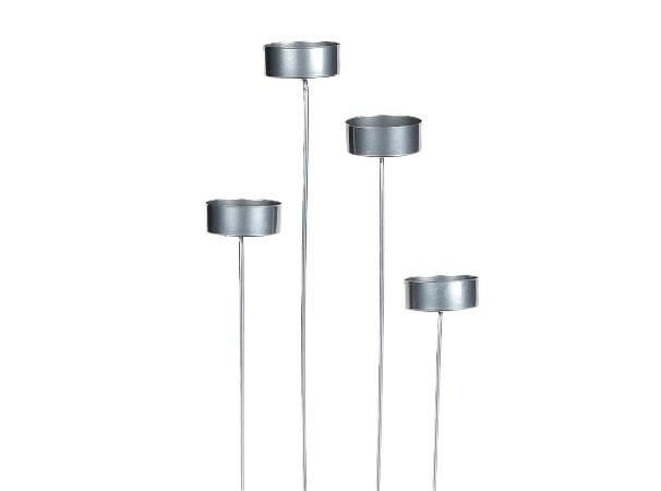 HBX Waxine houder steker zilver voor tealights