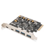 DIGITUS PCIe Karte 10Gbps 2x USB-C/3x USB-A (DS-30222)