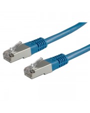 VALUE Rotronic Value Patch-Kabel RJ-45 M bis M 5 m Paare in Metallfolie PiMf CAT 6 mit Knickschutz Blau (K5513.5)