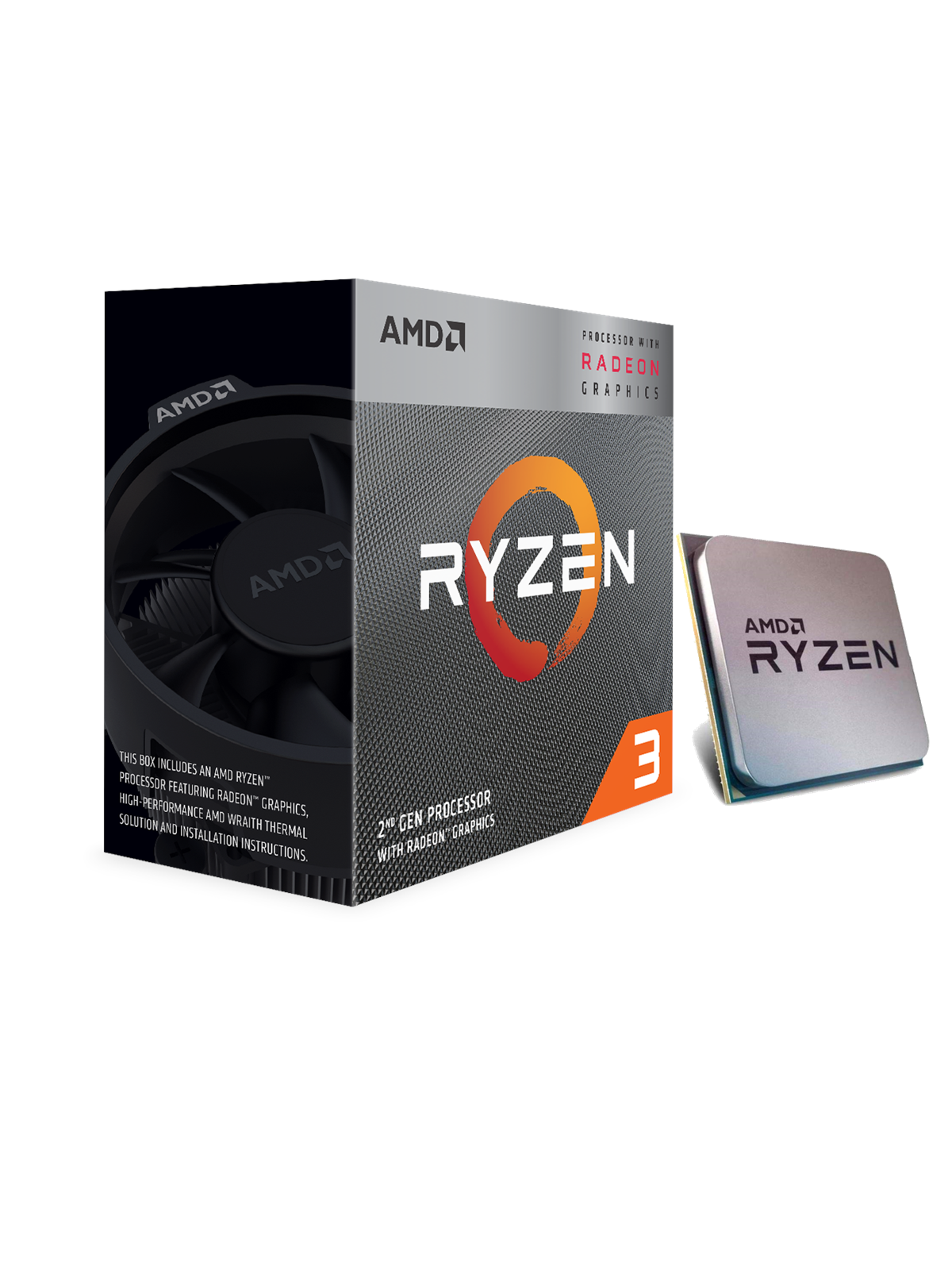AMD Ryzen 3 3200G Wraith Spire CPU - 4 Kerne - 3.6 GHz - AMD AM4 - AMD Boxed (mit Kühler)